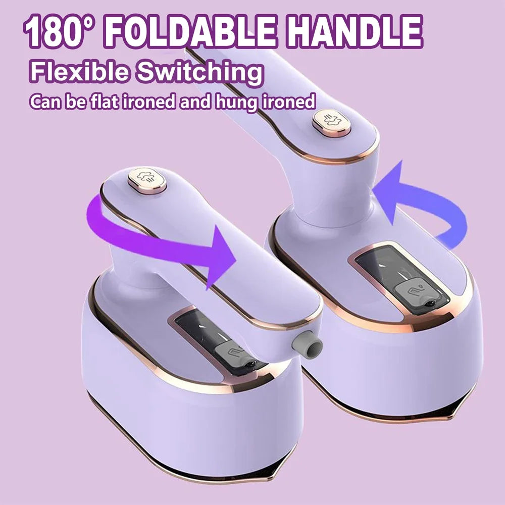 Mini Steam Iron For Clothes Foldable Travel Clothes Steamer Portable Handheld Garment Steamer For Home Travel 1000W Fast Heat