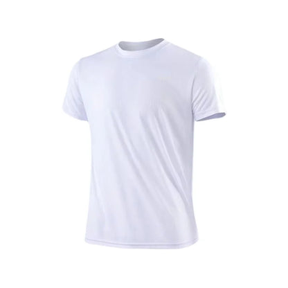 Men's Quick Dry Short Sleeve Gym Running Moisture Wicking Round Neck T-Shirt Training Exercise Gym Sport Shirt Tops Lightweight